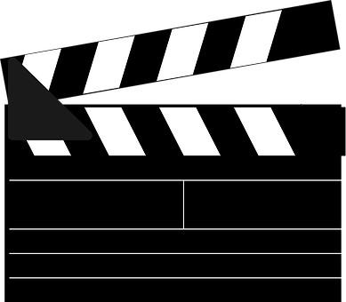 Clapperboard Clack Clipping Camera Media M - Clapper Board Clip Art (389x340)
