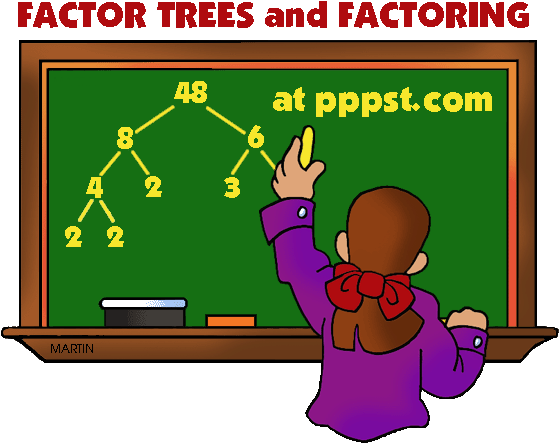 Factor Trees & Factoring Illustration - Math Shapes Clipart (596x468)
