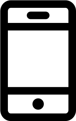 Flat Screen Cellphone Outline Vector - Cell Phone Icon Outline (400x400)