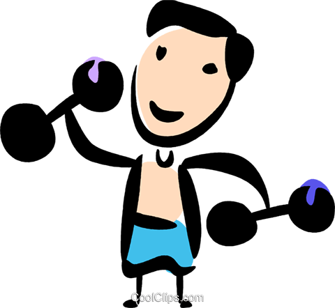 Bodybuilding And Weight Lifting Royalty Free Vector - Krafttraining Clipart (480x442)