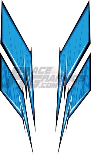 Thunder Struck 1 Blue Vinyl Wrap - Thunder Struck 1 Blue Vinyl Wrap (300x511)