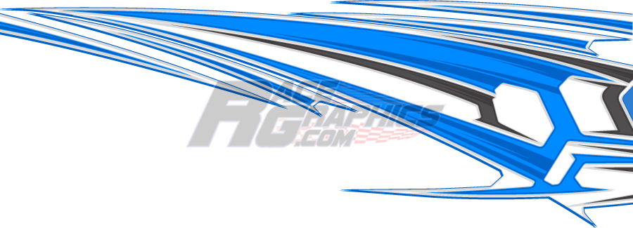 Tribal 1 Blue Vinyl Wrap - Graphic Design (900x325)