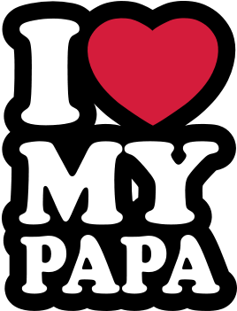 T-shirt I Love My Papa <br />imprimer Sur Un Tee Shirt - Think I Love My Wife (350x350)