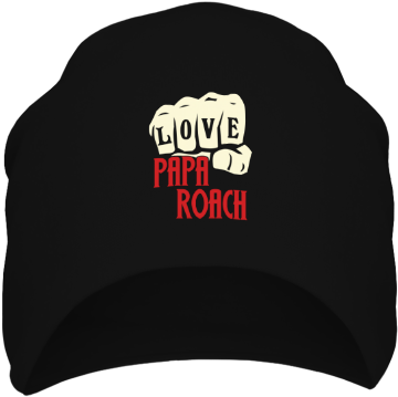 Шапка Love Papa Roach - Black And White Skulls (380x440)