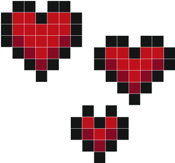Cadeau De Noel Pour Un Papa De 50 Ans - Pixel Art Petit Coeur (350x450)