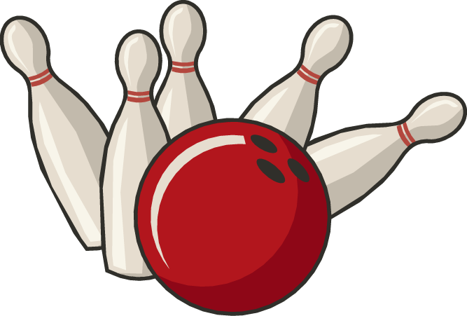 Bowling Clip Art Free - Ten-pin Bowling (667x451)