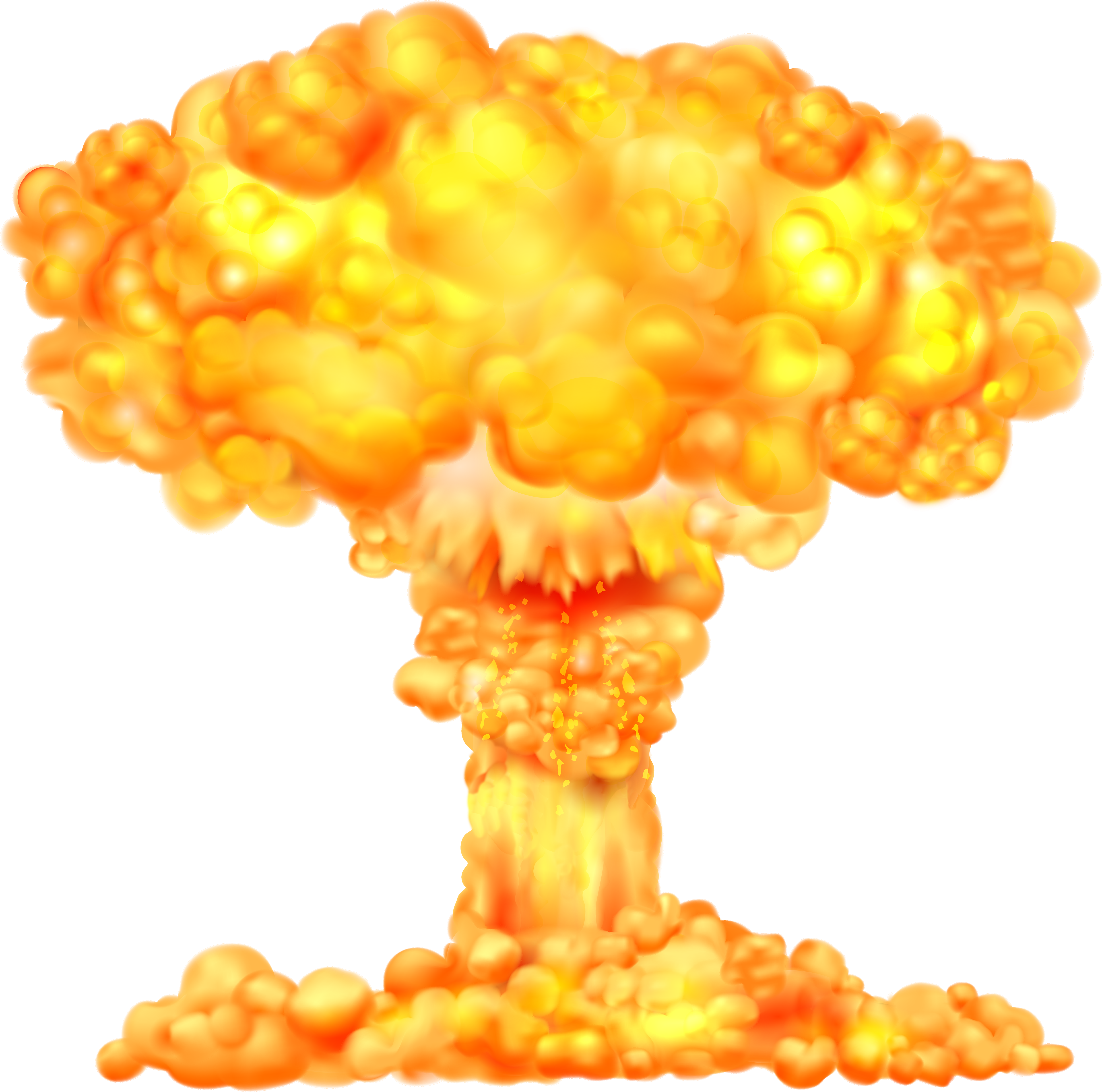 Fire Explosion Transparent Png Clip Art Image - Mushroom Cloud Explosion Png (5049x5000)