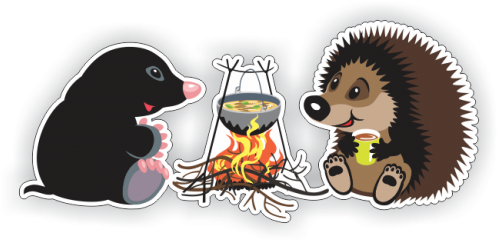 Mole Campfire Clip Art - Fußmatte Camping Vintage Boulevard (500x500)