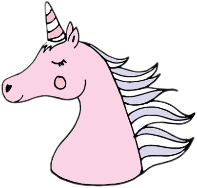 Unicorn Uniconio Pink Cute Freetoedit - Imagens Super Fofinhas De Unicornio (404x384)