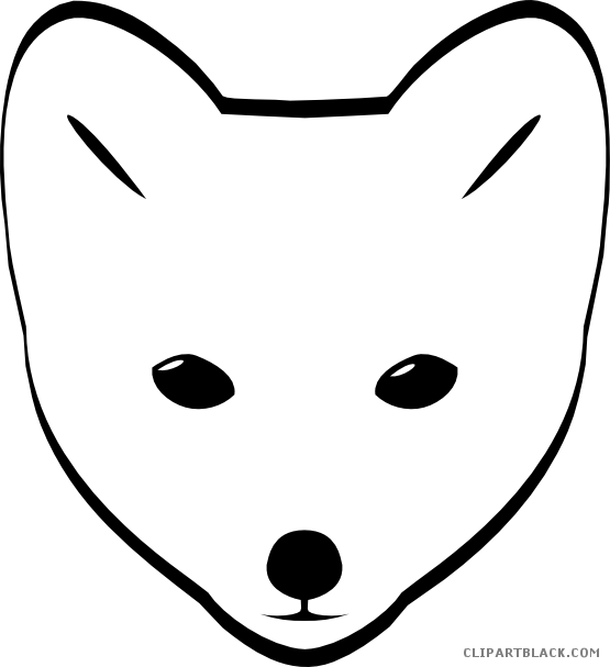 Arctic Fox Clipart - Fox Face Drawing Easy (555x607)