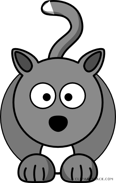 Red Fox Animal Free Black White Clipart Images Clipartblack - Animals Cartoon Cat Png (378x597)