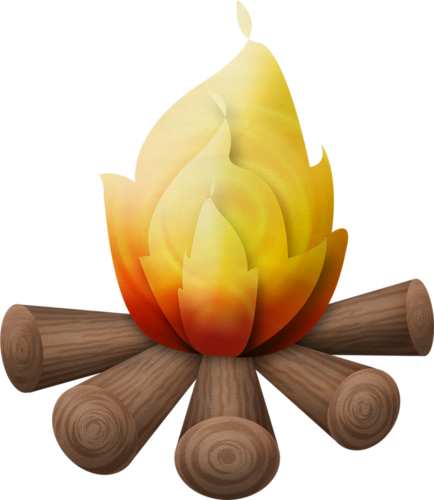 Album - Campfire - Clip Art (434x500)