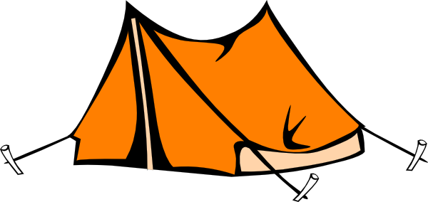 Campfire Tent Clip Art - Coloring Book (600x284)