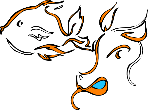 Orange Fish Clip Art - Seahorse Clipart (600x449)