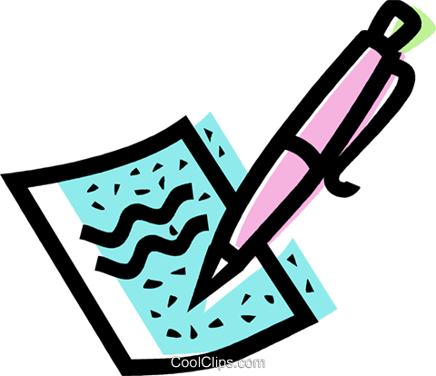 Fountain Pen And Paper Royalty Free Vector Clip Art - Papel E Caneta Png (480x414)