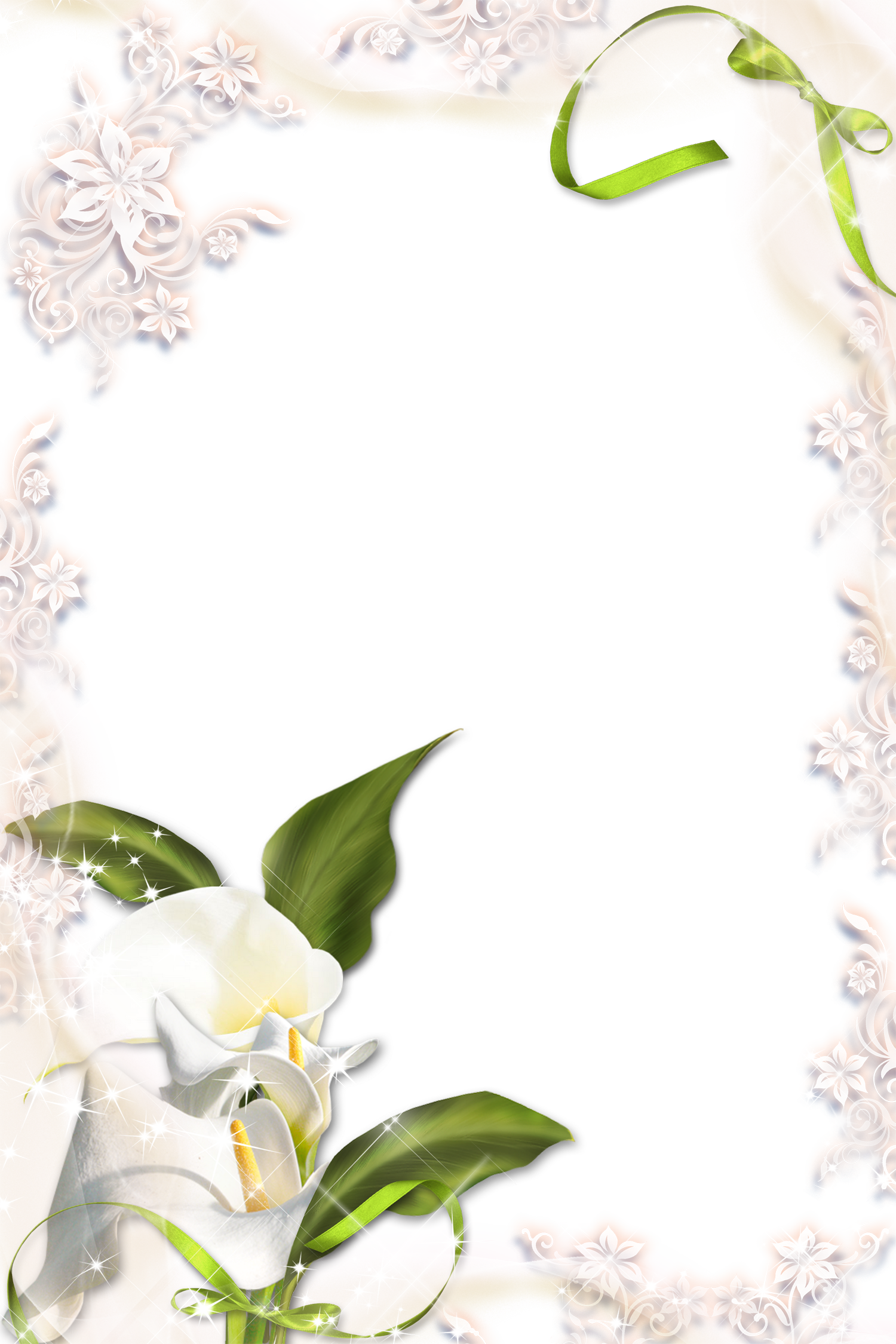 Pin By Lorraine H On Calla Lily - Calla Lily Border Png (1500x2250)
