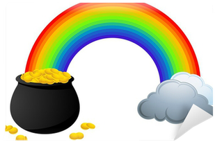 Rainbow Showing Where Is A Pot Full Of Gold Coins - Rainbow (400x400)
