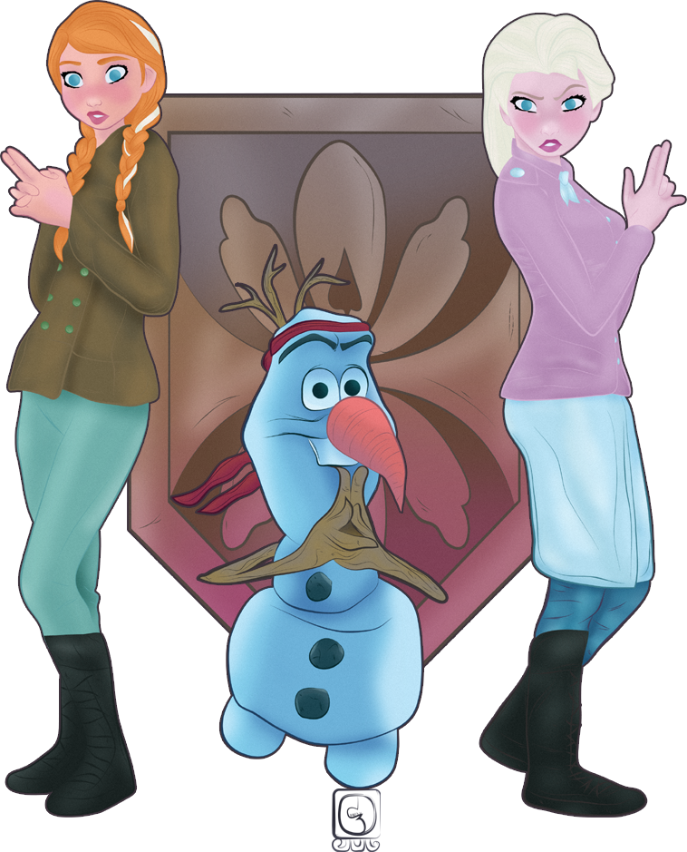 Cold War Frozen Featuring Olaf And Anna And Elsa By - Frozen (758x939)