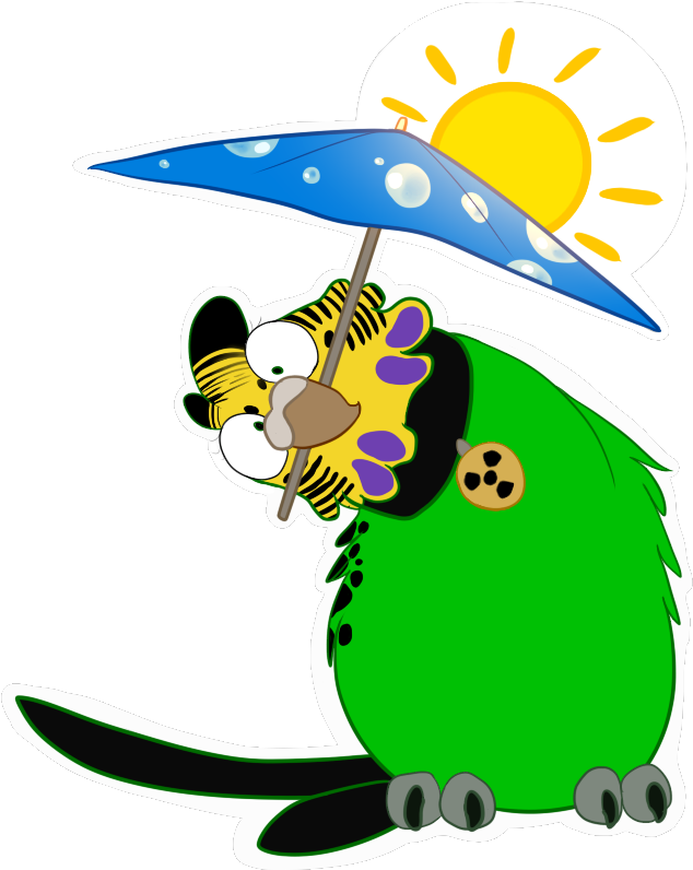 Look At My Sexy Blue Umbrella By Agentbudgie - Budgerigar (827x800)