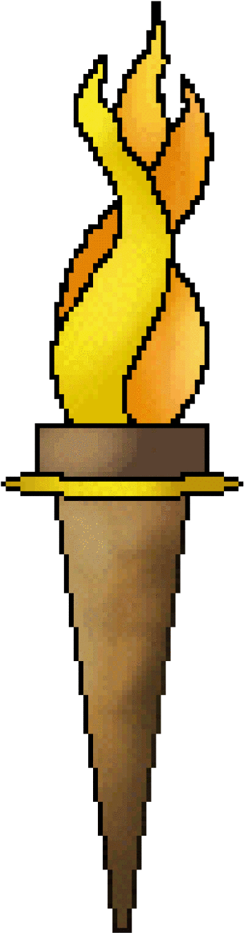 Logo Gold Torch Flame - Olympic Torch Clipart Transparent (640x1547)