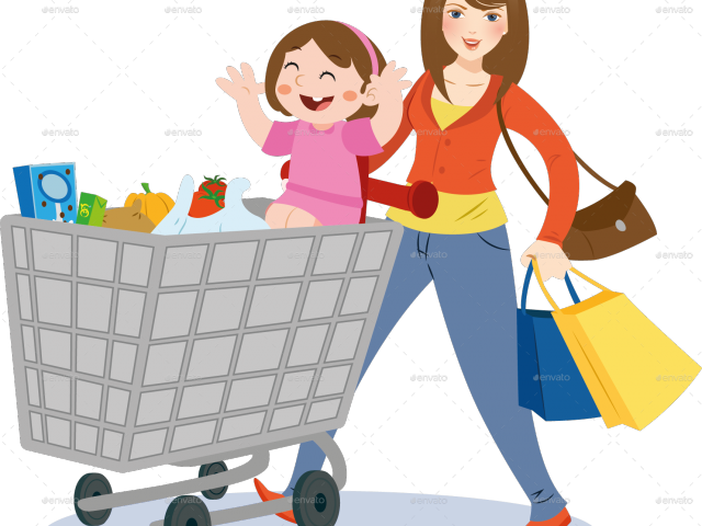 Mommy Clipart Shopping - Mothershopping Png (640x480)