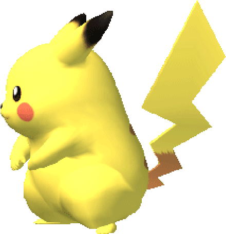 Pikachu Clipart Gif Animation - Pokemon 3d Png Gif (500x465)