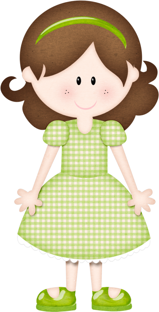 Clipart Of A Cute Girl - Festa Minus (689x1024)