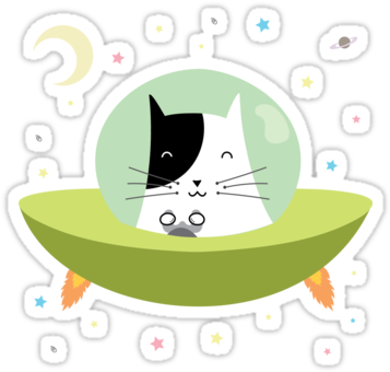 The Space Cat Is Back He's Coming To Earth After Colonizing - Cartoon (375x360)