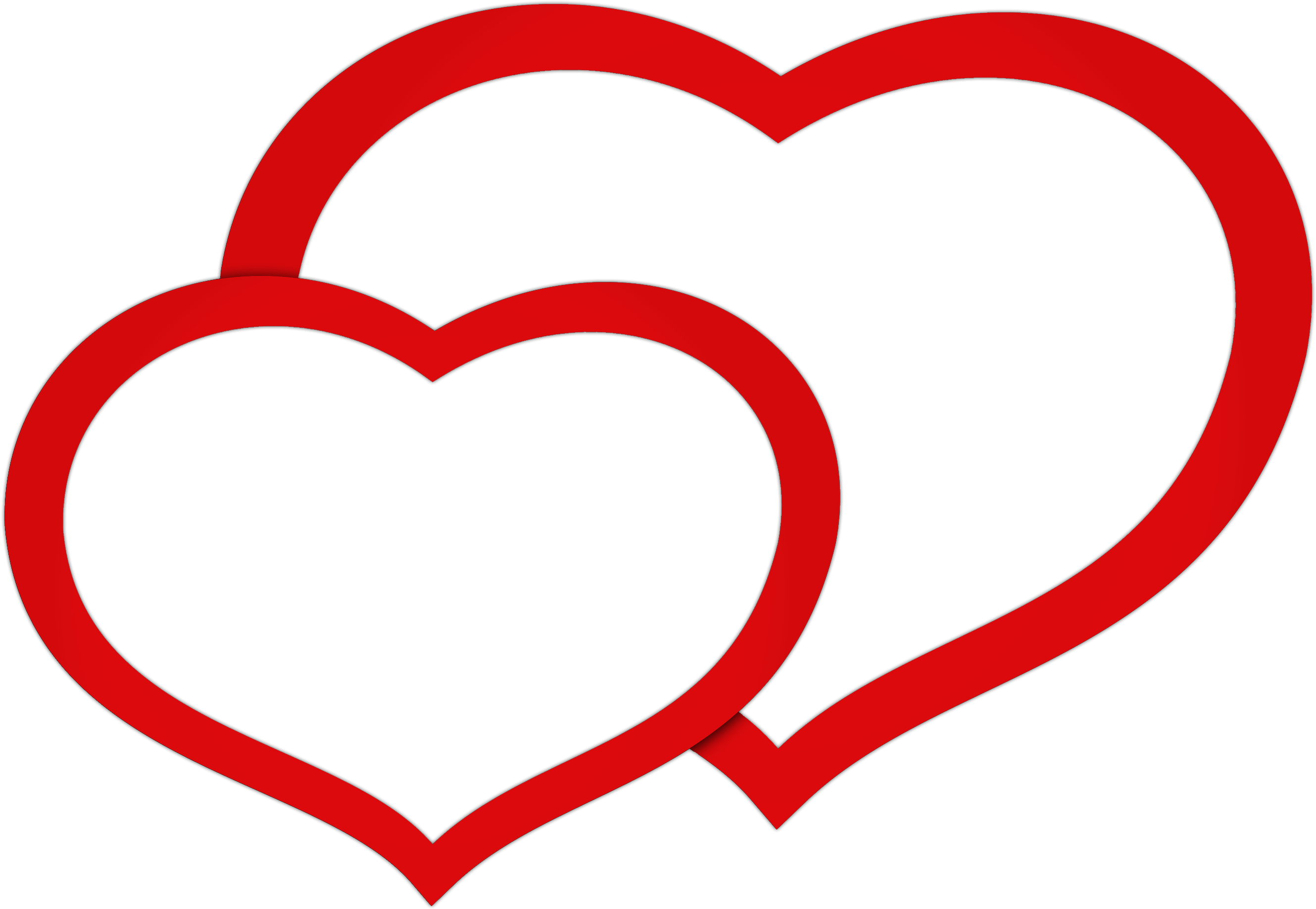 Double Heart Clip Art - Heart (2808x1993)