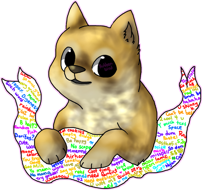 Basically Much Memes Doge By Rubberbird - Cartoon (767x700)