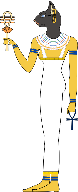 Flowers, Candles, Ostrich Feathers, Crystals And Images - Egyptian Goddess (440x883)