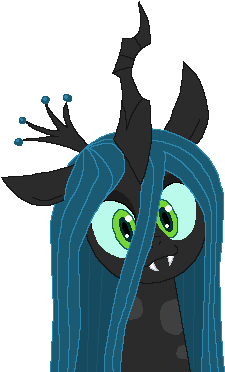 Derpy Hooves Rarity Rainbow Dash Pony Blue Black Green - Cute Queen Chrysalis Gif (300x400)