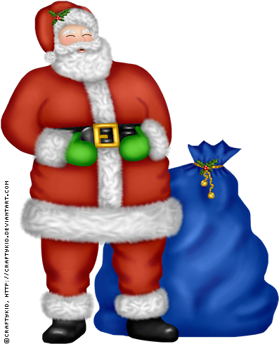 Santa Claus W Toy Bag - Santa Claus (404x500)