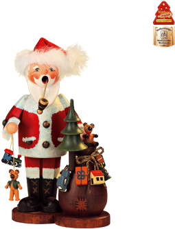 Santa With Bag, Incense Smoker - Cartoon (354x354)