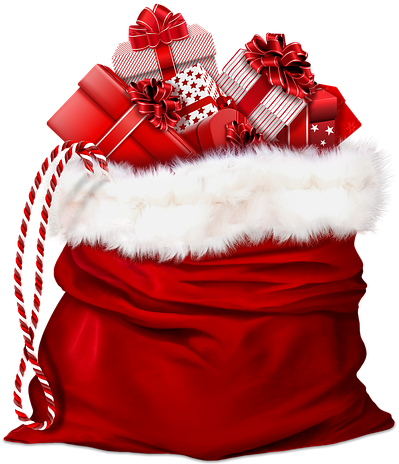 Free Photo Red Christmas Santa Claus Bag Christmas - Santa Claus Bag (574x640)