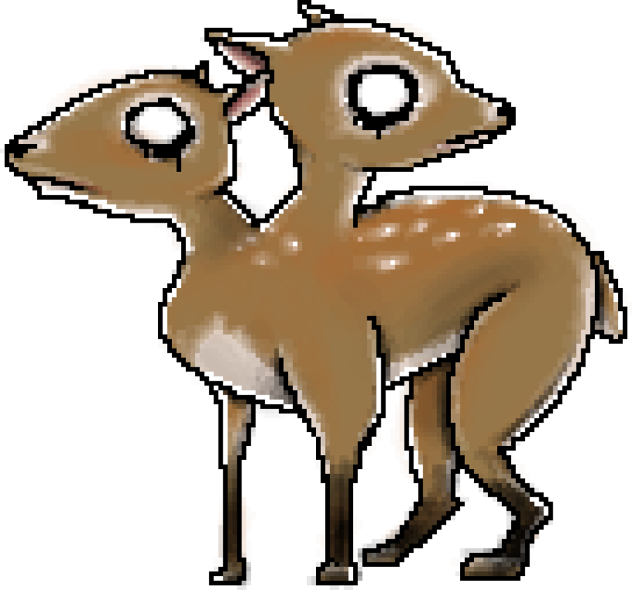 Two Headed Deer By Xmacabremonsterx-d5dwnkj - Dave Hansan (900x840)