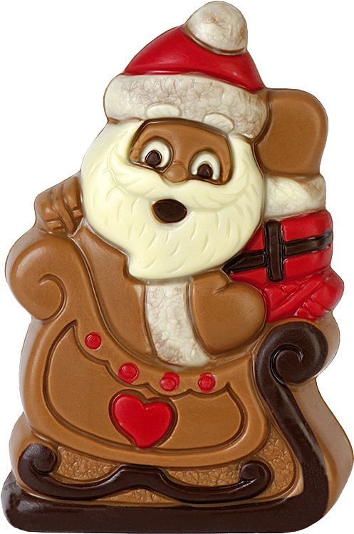 Santa Claus With Sleigh - Gingerbread (800x800)