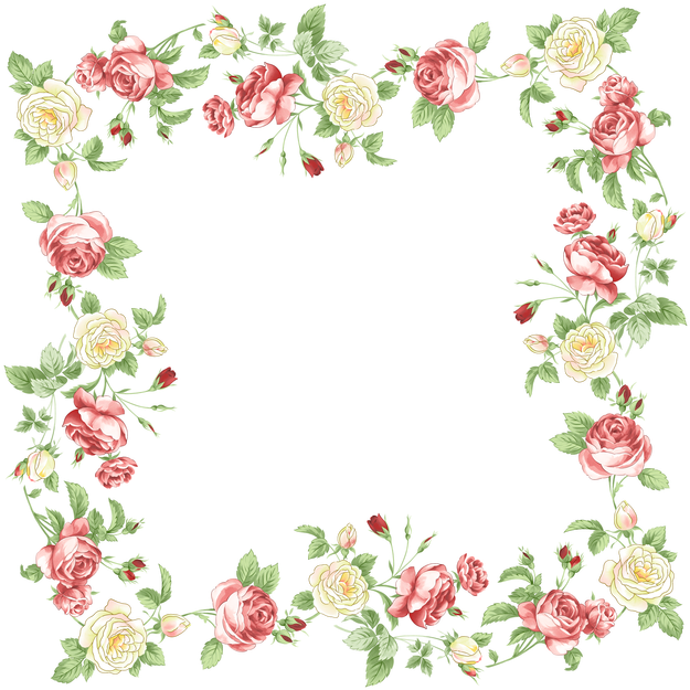 Paper Border Flowers Clip Art - Transparent Background Flower Border (650x650)