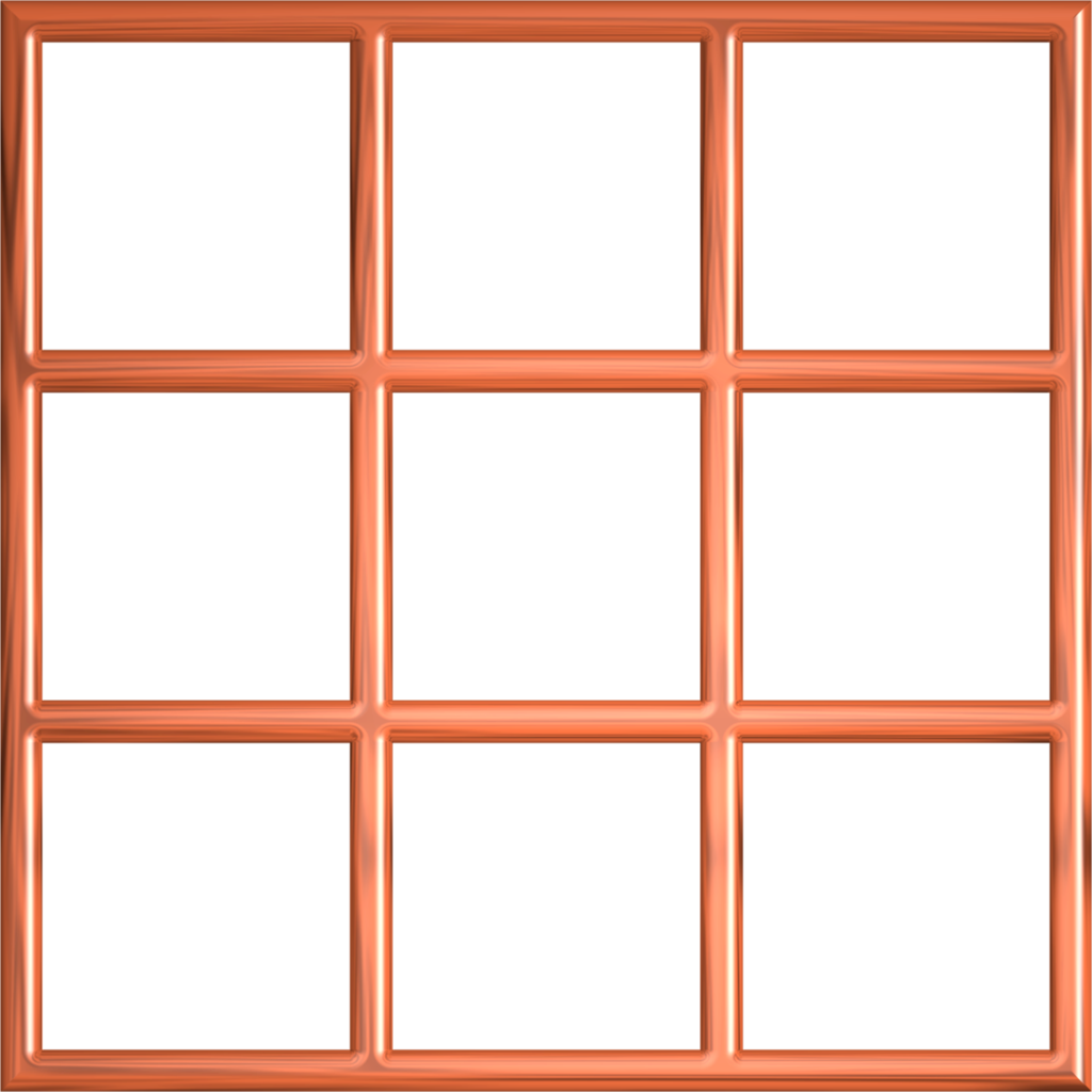 Orange Window Frame By Lashonda1980 Orange Window Frame - Square Grid Png (1024x1024)
