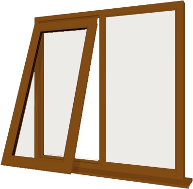Light Oak Upvc Window - Window (426x400)