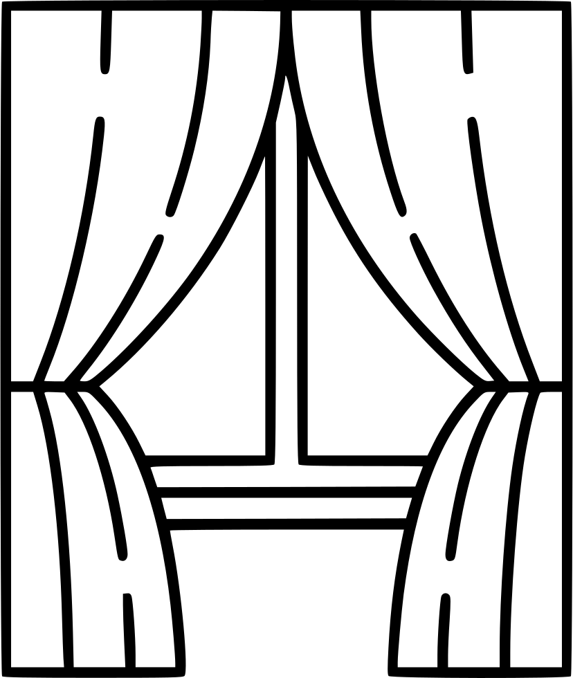 Drawn Window Outline - Line Drawing Of Window (828x980)