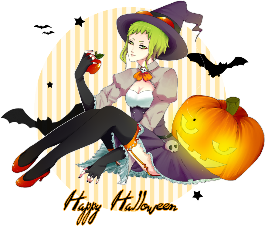 Happy Halloween By Luchya222 - Cartoon (900x825)