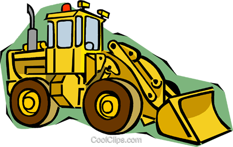 Front End Loader Royalty Free Vector Clip Art Illustration - Front End Loader Clipart (480x304)