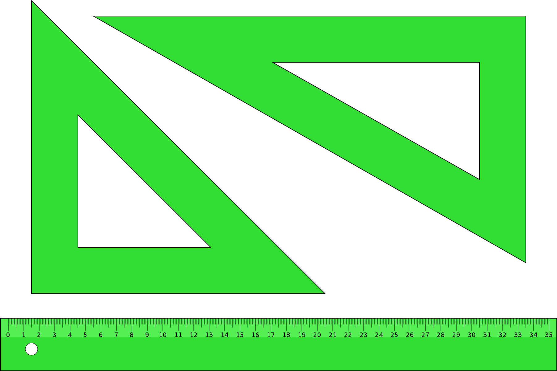 Rulers & Geometry Sets - Function Of Set Square (2000x1400)