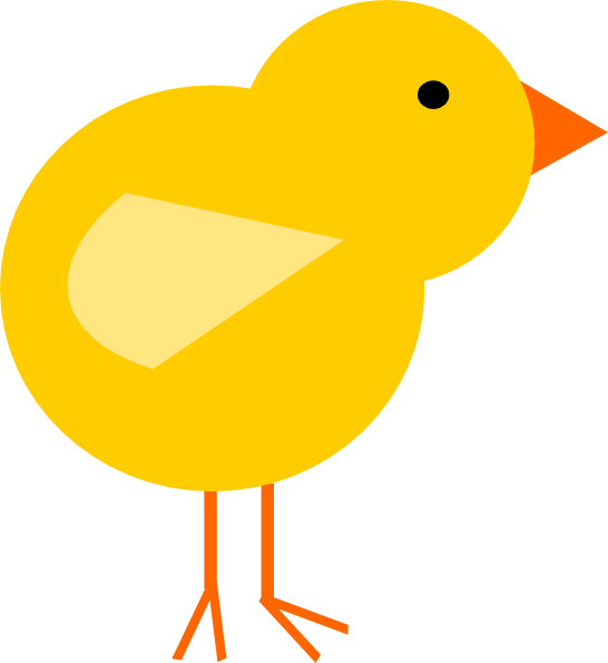 Yellow Baby Chick Clip Art At Clker Com Vector Clip - Old World Flycatcher (546x595)