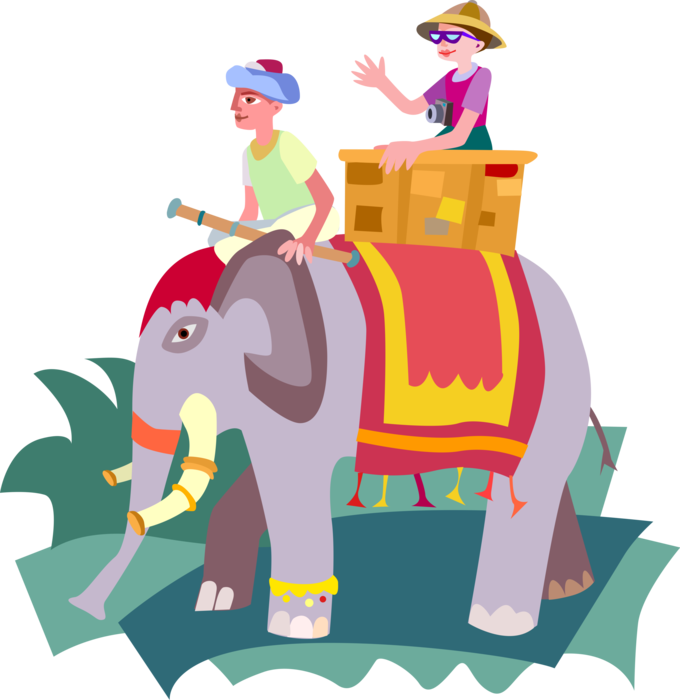 Vector Illustration Of Sri Lanka Safari Ride On Asian - Sri Lanka (680x700)
