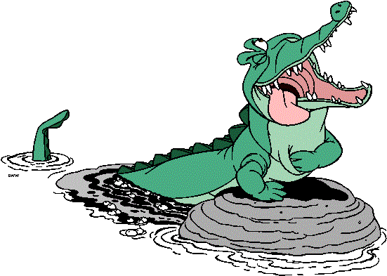 Crocodile Clipart Tick Tock - Tick Tock Crocodile Clipart (559x397)