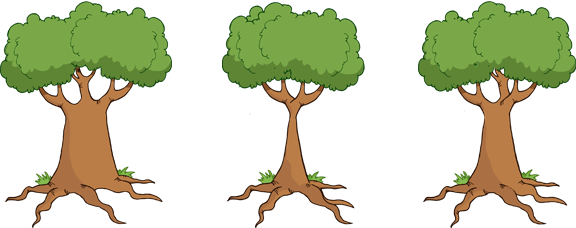 Green Tick Clipart Thick - Tree Large Wall Clock (576x228)