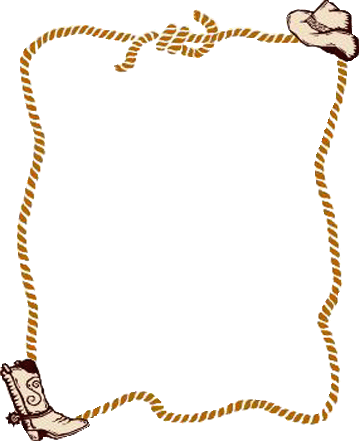 Cowboy Boots Border Clip Art - Western Border Clip Art (360x441)