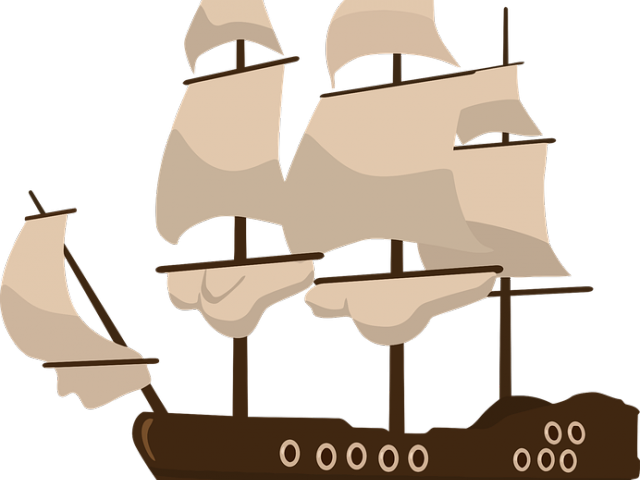 Sailing Ship Clipart Flower - Transparent Pirate Ship (640x480)
